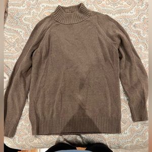 Mock neck brown sweater